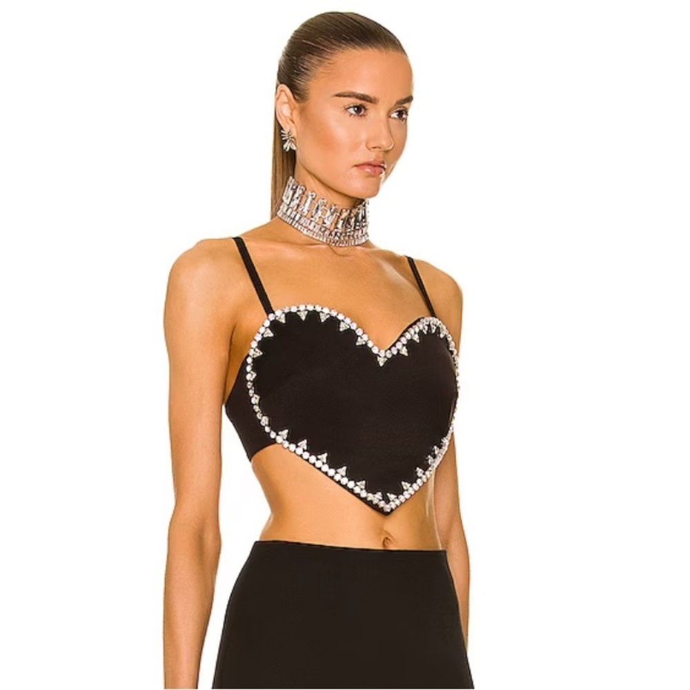 AREA Crystal Spike Heart Top - Picture 4 of 17